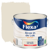 Flexa Strak in de Lak binnenlak hoogglans RAL 9001 crème wit 2,5 liter