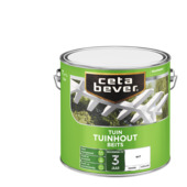 CetaBever Tuinhoutbeits zijdeglans dekkend wit 2,5 liter
