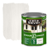 CetaBever Tuinbeits Schuur & Tuinhuis zijdeglans dekkend RAL 9001 crème wit 750 ml