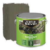 CetaBever Tuinhoutbeits zijdeglans transparant grijs 2,5 liter