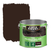 CetaBever Tuinbeits Palen & Bielzen mat dekkend carbobruin 2,5 liter