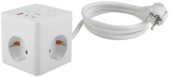 Stekkerblok kubus 3-voudig met 2x USB-C Power Delivery en USB-A Wit 1,4 Meter