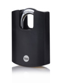 Yale Hangslot messing zware uitvoering 50 mm met zwarte body