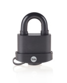 Yale Hangslot messing zware uitvoering 61 mm met zwarte body