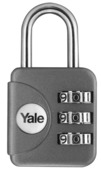 Yale Bagage Hangslot met cijferslot grijs