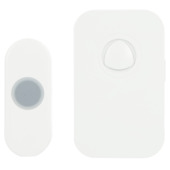 Q-link draadloze plug-in gong met beldrukker wit