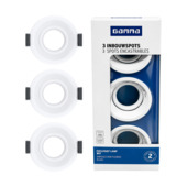 GAMMA inbouwspots set van 3 richtbaar wit Ø 82mm 75mm