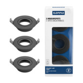 GAMMA inbouwspots set van 3 richtbaar zwart Ø 92mm BG75mm