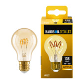 Handson LED peer E27 3W 136 lumen goud