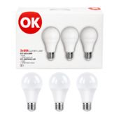 OK LED peer E27 8,5W  806 lumen 3 st.