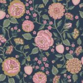 Vliesbehang Cath Kidston Strawberry Garden Blauw (dessin 125500)