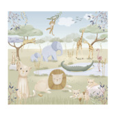 Little Dutch fotobehang Safari Friends 300 x 280 cm