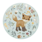 Little Dutch behangcirkel Forest Friends blauw ¿ 100 cm