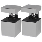 Plankdrager clip cube mini chroom