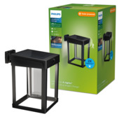 Philips solar buitenlamp Camill LED met sensor zwart 1,4W 250 lm