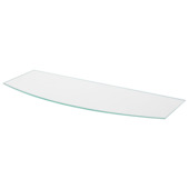 Duraline glaspaneel gebogen helder 60x15 cm 6 mm