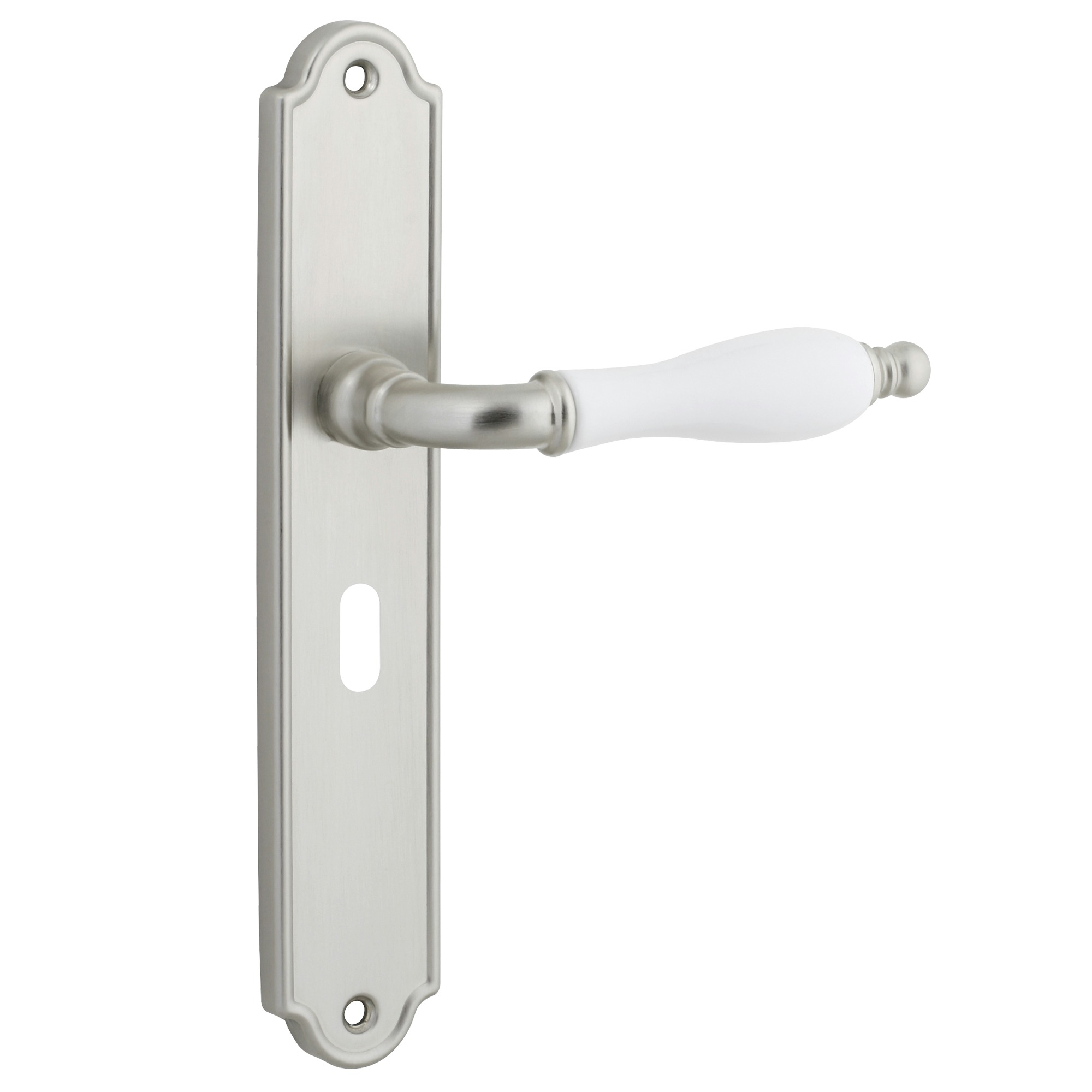 Gamma Deurkrukset Colorado Langschild Messing Mat Nikkel Slotgat 56 Mm gamma kopen in de aanbieding