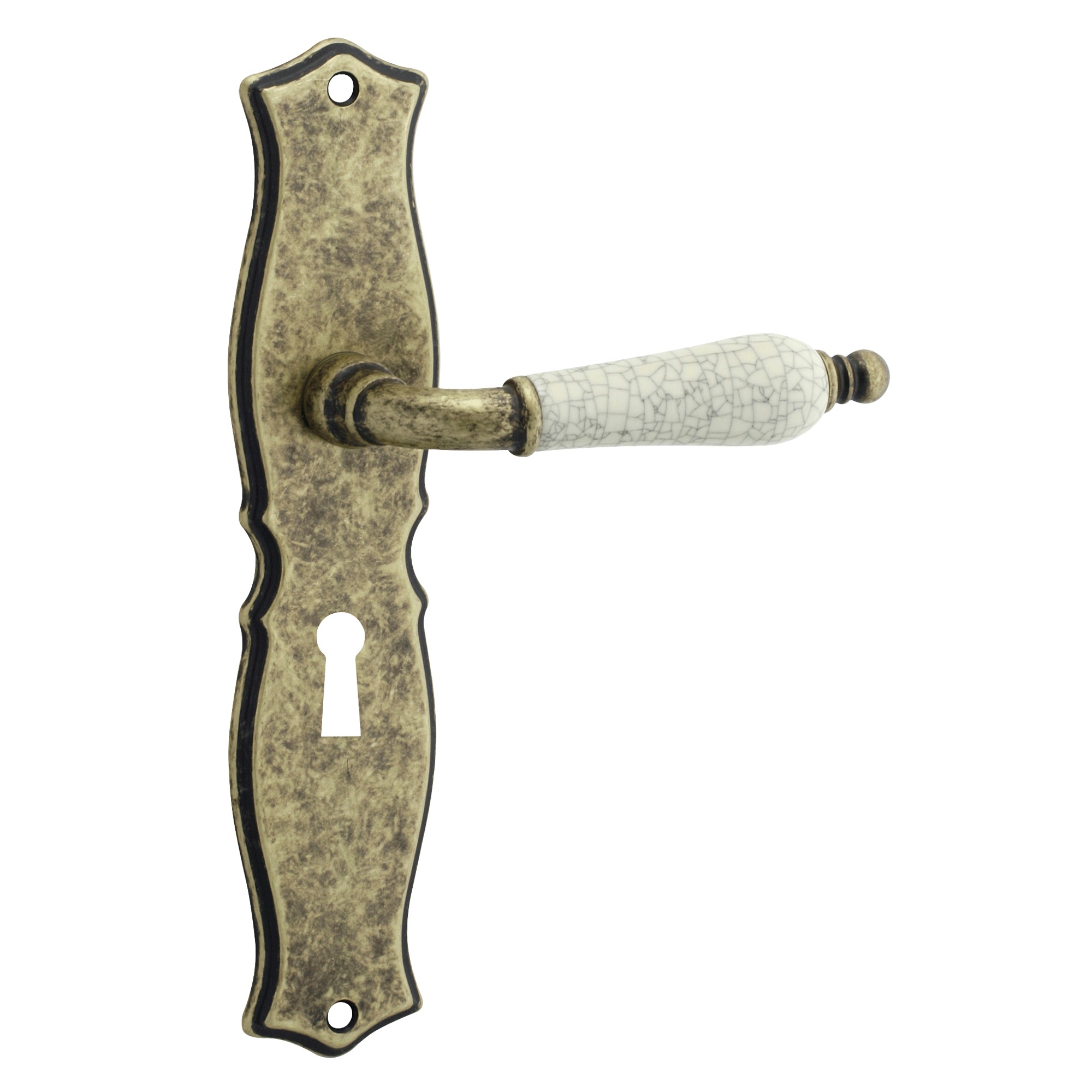 Gamma Deurkrukset Olympia Langschild Slotgat 56 Mm Messing Antiek Brons gamma kopen in de aanbieding