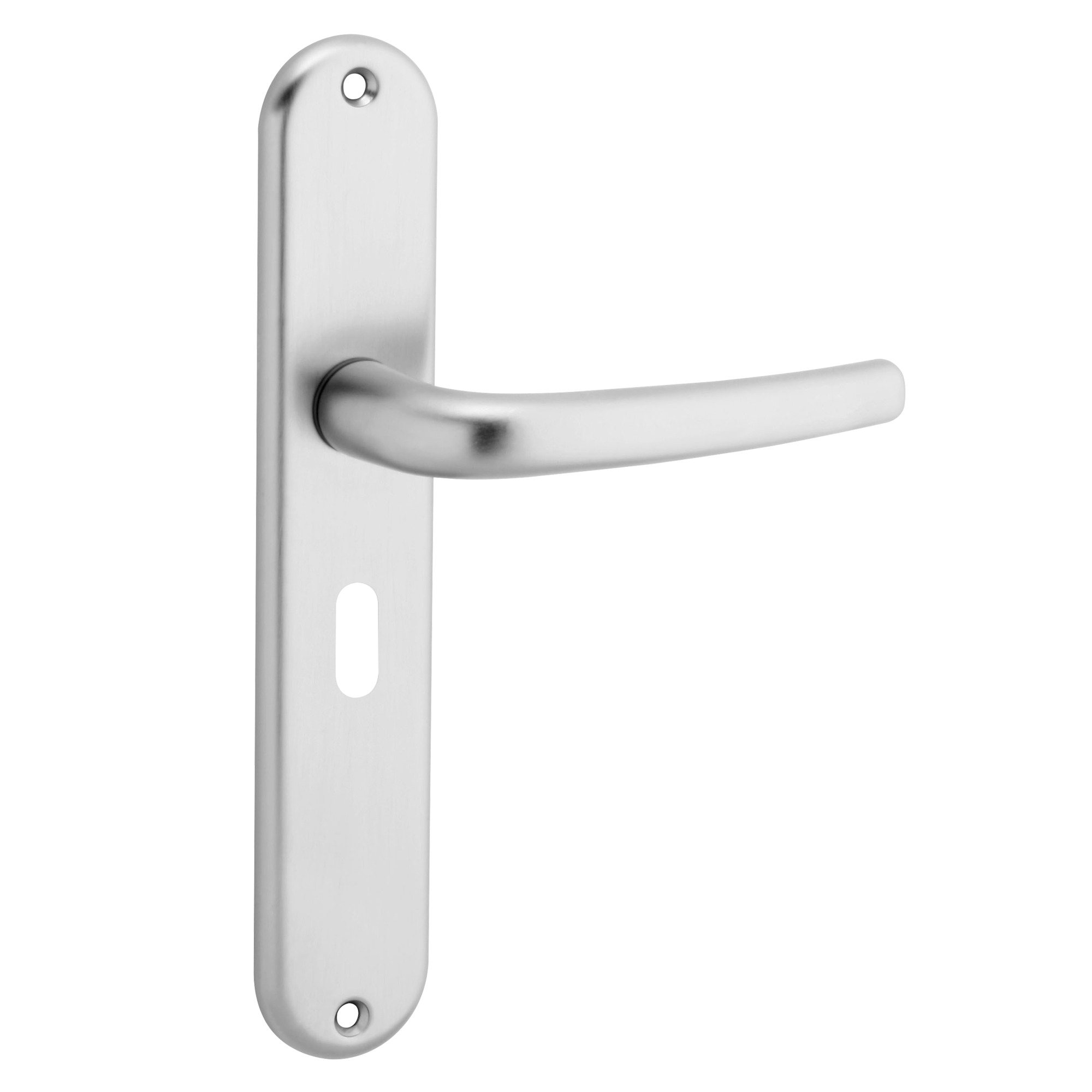 Gamma Deurkrukset Ankara Langschild Messing Mat Nikkel Slotgat 56 Mm gamma kopen in de aanbieding