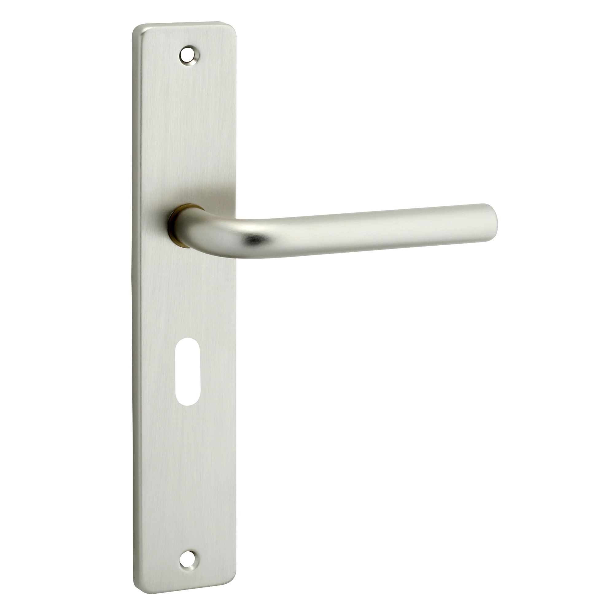 Gamma Deurkrukset Lissabon Langschild Messing Mat Nikkel Slotgat 56 Mm gamma kopen in de aanbieding