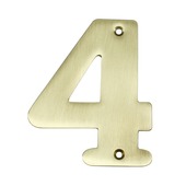 GAMMA huiscijfer 4 messing brons