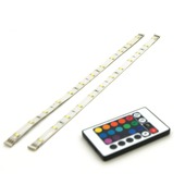 Prolight LED strip multicolour met afstandsbediening 30 cm 2 stuks