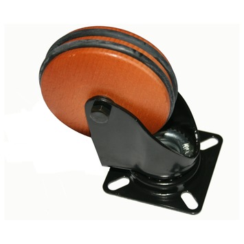 Zwenkwiel kersen/zwart maximaal 50 kg 75 mm