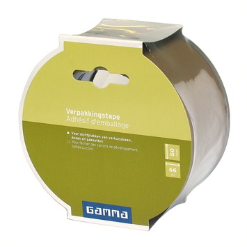 GAMMA verpakkingstape 5 mm 66 meter bruin