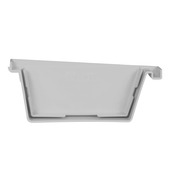 Martens eindstuk rechts t.b.v. bakgoot parelgrijs 125 mm