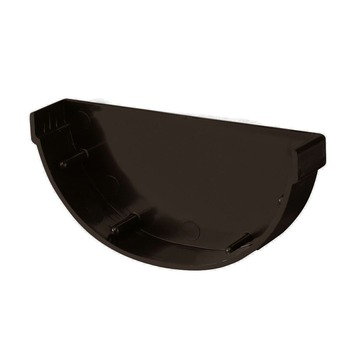 Martens eindstuk mastgoot bruin 100 mm