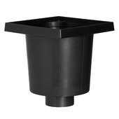 Martens vloerput PVC zwart excl. deksel 20x20 cm onderuitlaat Ø 75mm