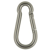 Karabijnhaak 6x60mm met open oog rvs 316