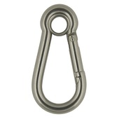 Karabijnhaak 8x80mm dicht oog rvs 316