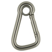 Karabijnhaak dicht oog triangel 10x100 mm