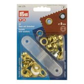 Ringen 8 mm messing 24 stuks