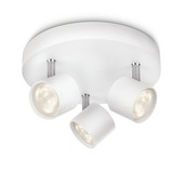 Philips Opbouwspot MyLiving Star LED Wit 3 x 4.5W