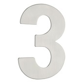 GAMMA huiscijfer 3 RVS 100 mm