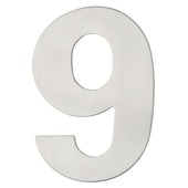 GAMMA huiscijfer 9 RVS 100 mm