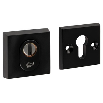 GAMMA cilinderplaat vierkant anti-kerntrek SKG*** aluminium zwart