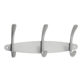Kapstok 3 haken Siska grijs zamak 305 mm