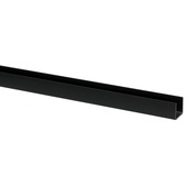 U-profiel kunststof zwart 18x18 mm 260 cm